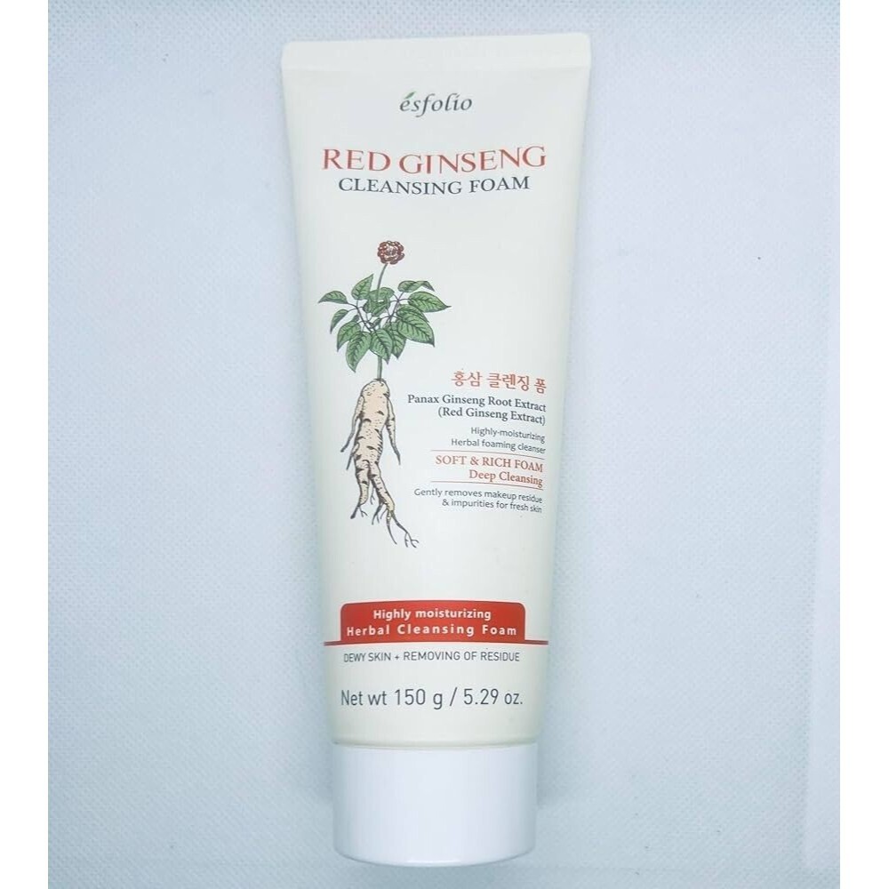Esfolio Red Ginseng Cleansing Foam Panax Ginseng Root Extract - Korea 5.29 oz